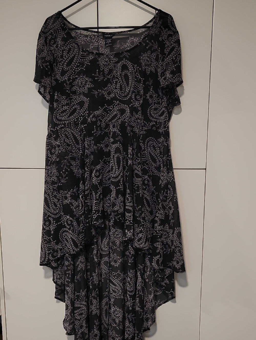 Torrid Black Paisley High-Low Dress
